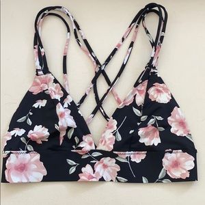 PINK flower bralette
